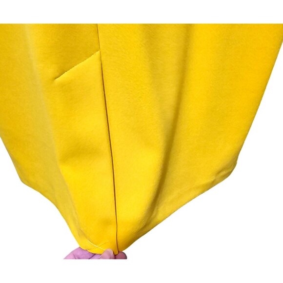 NY&C Womens Mustard Yellow Keyhole Neck Puff Sleeve Belted Midi Dress Size XXXL - Picture 7 of 13